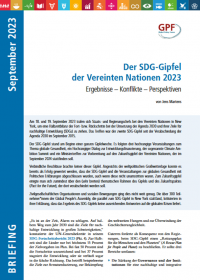 Cover Briefing SDG-Gipfel