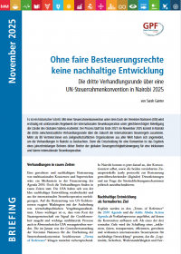 Ohne faire Besteuerungsrechte keine nachhaltige Entwicklung