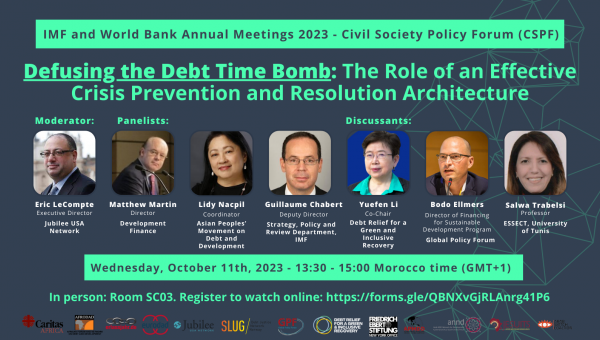 Flyer Debt Event at IMF Annual Meetings 2023