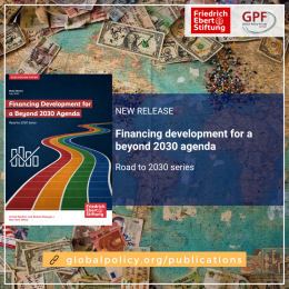 Financing development for a beyond 2030 agenda report cover
