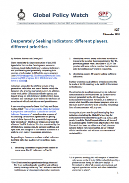 Cover Desperately Seeking Indicators: different players, different priorities