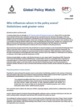 Cover Who Influences whom in the policy arena? Statisticians seek greater voice