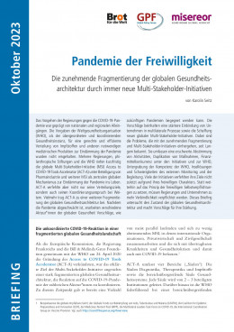 Cover Pandemie der Freiwilligkeit