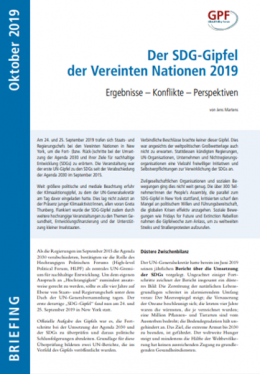 Cover SDG Gipfel 2019