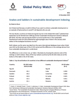 Cover Snakes and ladders in sustainable development indexing EN