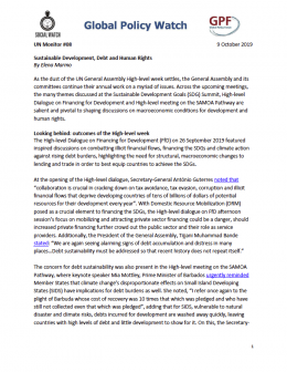 Cover UN Monitor 08: Sustainable Development, Debt and Human Rights EN