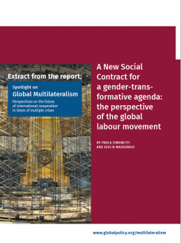 A new social contract for a gender transformative agenda