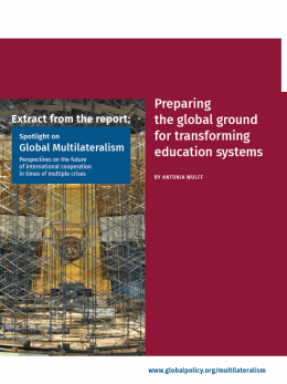 Preparing the global ground for transforming eduction systems