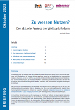 Cover Weltbank-Reform Briefing Paper