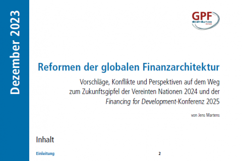 Cover_Reformen der globalen Finanzarchitektur